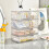 Stebopum 3 Pack Stackable Plastic Storage Drawers Clear Drawer Organiser Acrylic Makeup Organiser,Ideal for Bathroom Storage Box,Vanity, Kitchen 2