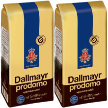 Dallmayr Gourmet Coffee, Prodomo (Whole Bean), 500G Vacuum Packs (Pack Of 2)