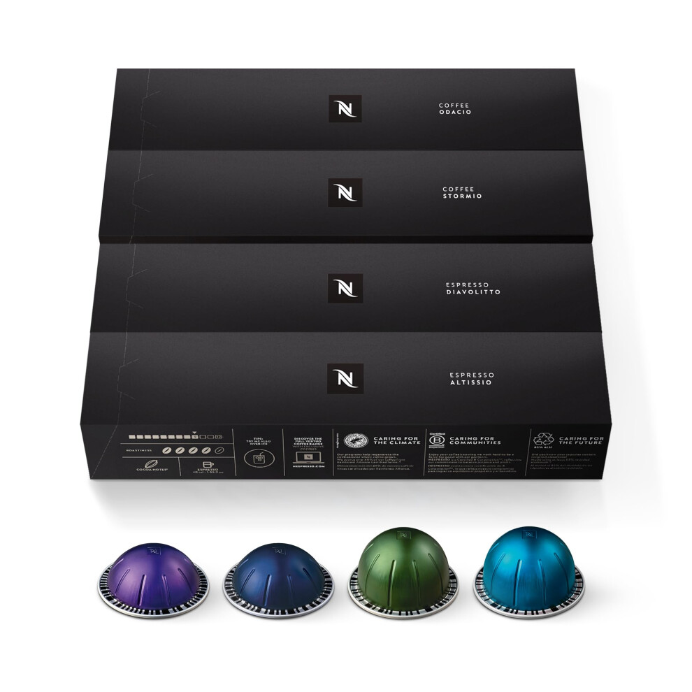 Nespresso Capsules Vertuoline Intense Variety Pack, Roast Coffee, 40 Count Coffee Pods,? Dark