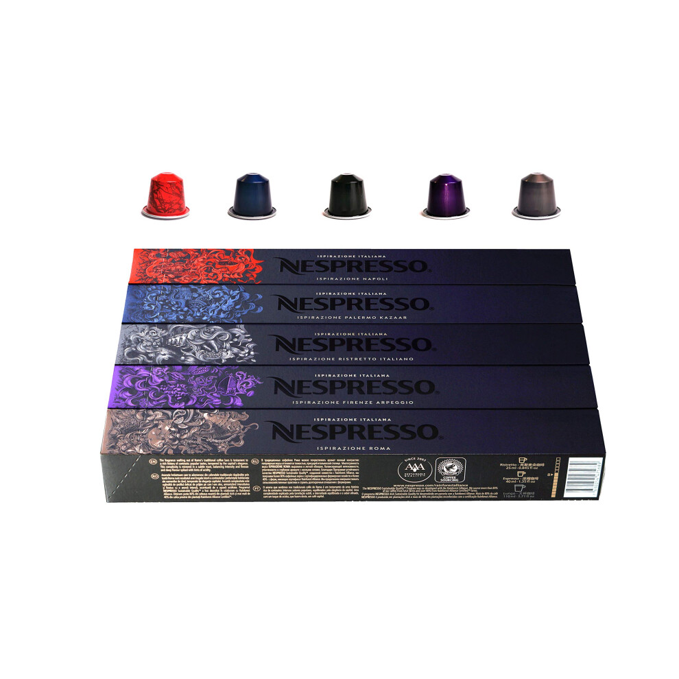 Nespresso Originalline: Variety Strong Coffee Mix, 50 Capsules