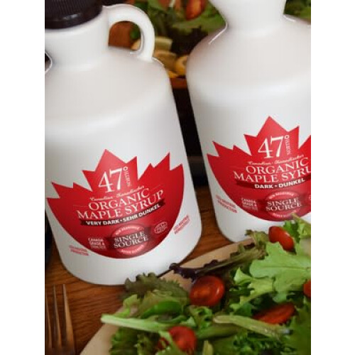 47? North Single Source Organic Canadian Maple Syrup, Grade A Dark Robust 1l 2