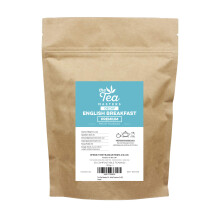 The Tea Masters Prism Teabags - 50 Pcs Premium English Breakfast Decaf Tea Bags - 100% Richly Flavoured Black Tea Leaves - English Breakfast Tea Bags