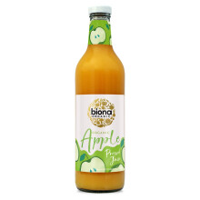 Biona Organic Apple Juice 750ml, Pack of 6 - Immediately Pressed After Harvest - Recyclable Glass Bottle - Not From Concentrate - No Added Sugar -