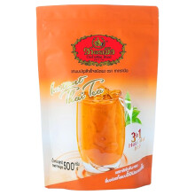 Cha Tra Mue 3 in 1 Instant Thai Iced Tea Mix Powder with Milk and Sugar, Thai Tea 1 x 500 g (Pack of 1)