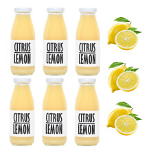PRESSUICE Fresh Citrus Lemon Juice not from concentrate 6 bottles pack x 250 ml Fruit Pure Lemons Juices NFC - Pressed Drink - No added Sugar -