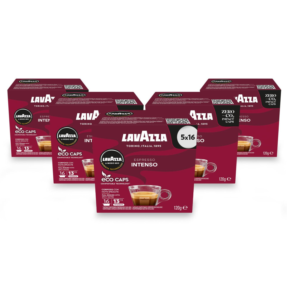 Lavazza A Modo Mio Intenso Coffee Capsules (5 Packs Of 16)