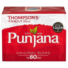 Thompsons Punjana Tea Bags 80 per Pack - Pack of 6