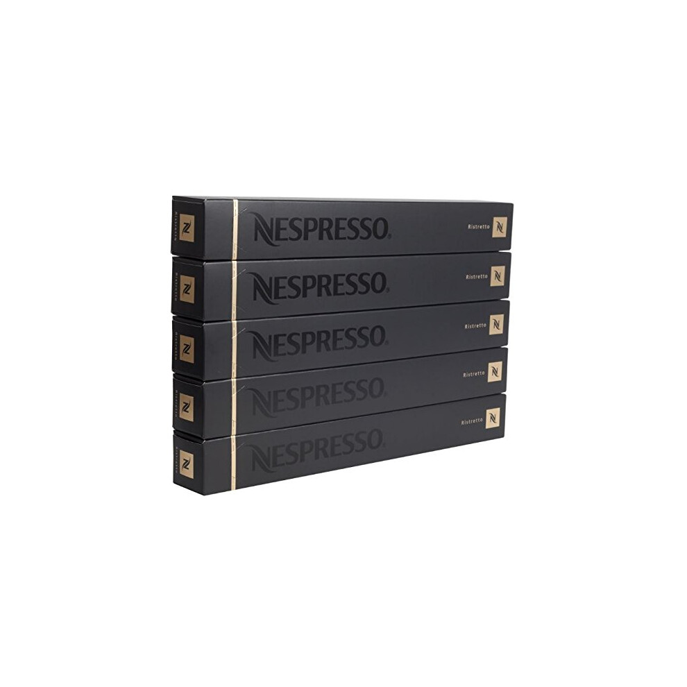 Nespresso Ristretto Coffee 50 Capsules Pods 5 Sleeves Long Expiry