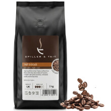 Spiller & Tait Tait's Gold, Gourmet Coffee Bean Blend 1kg Bag, Rich Arabica Beans Espresso Blend Medium/Dark Roast - Suitable for All Coffee Machines