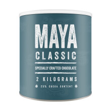 Maya Drinks Classic Hot Chocolate Cocoa Powder - Home, Cafe, Business Shop (Vegan, Gluten Free, No GMO's) (2KG Resealable Tub)