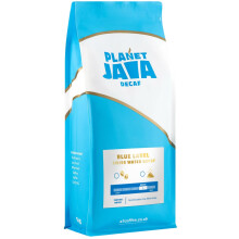 Planet Java Blue Label Swiss Water Decaf Ground Coffee (1 x 1kg Bag) - 100% Arabica Full Medium Roast For Filter Machines