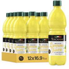 Tuscanini 100% Sicilian Lemon Juice, Not from Concentrate, 500ml (Pack of 12) No Water Added | Convenient Size - Fits Nicely in Refrigerator | Product