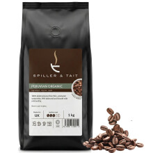 Spiller & Tait Peruvian Arabica Coffee Beans 1kg - Freshly Roasted in the UK for Espresso Machines - Rich Flavor