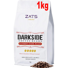 ZATS Coffee Beans Father's Dark Roast 1kg, Single Origin 100% Arabica - Intensity 5/5 - Strong Italian Artisan Espresso, Dark Roasted Speciality Whole