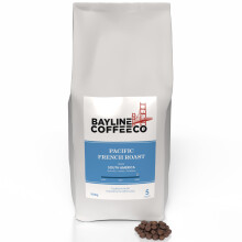 Super Strong Dark French Roast Coffee Beans 908g - Pacific French Roast - Bayline Coffee Co - US West Coast Bay Style For Cafetiere Filter Bean To Cup