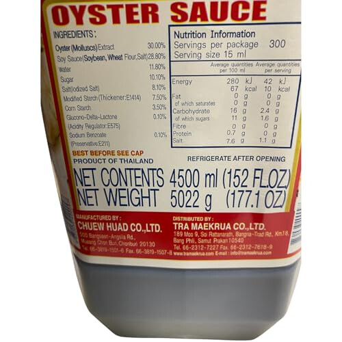 MAE KRUA Oyster Sauce, 4,5 l 1