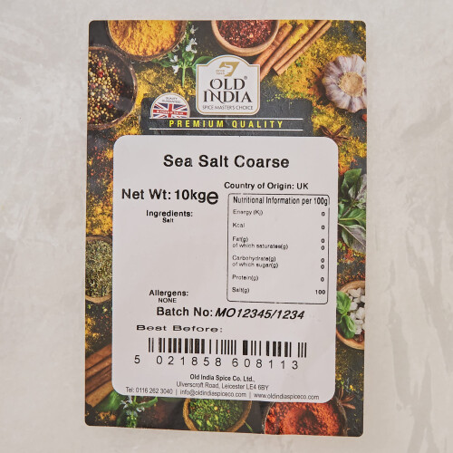 Old India Sea Salt Coarse 10kg 1