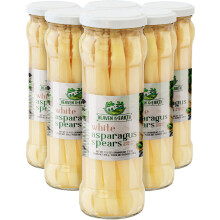 Heaven & Earth White Asparagus Spears 355g (Pack of 6) | All Natural, Zero Fat, Low Calorie, Perfect for Snacking