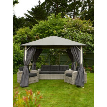 Vintage Gazebo - L260 x W260 x H260 cm - Grey