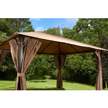 Venice Heavy Duty Square Gazebo - L210 x W210 x H260 cm - Mocha