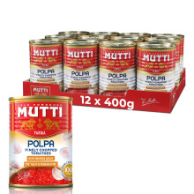 Mutti Finely Chopped Tomatoes with Garlic 12 x 400g