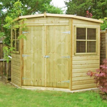 Pressure Treated Corner Shed Shiplap Garden Shed Approx 7 x 7 Feet