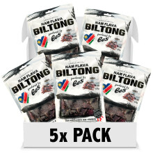 Nam Flava - Original Biltong from Namibia - 0,5 kg (5x100g) - dried meat, beef jerky, high protein, savoury snack