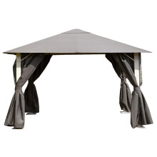 Vintage Gazebo - L260 x W360 x H260 cm - Grey