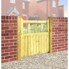 Quorn Single Garden Gate - Pressure Treated Scandinavian Redwood - W750 x H900 mm