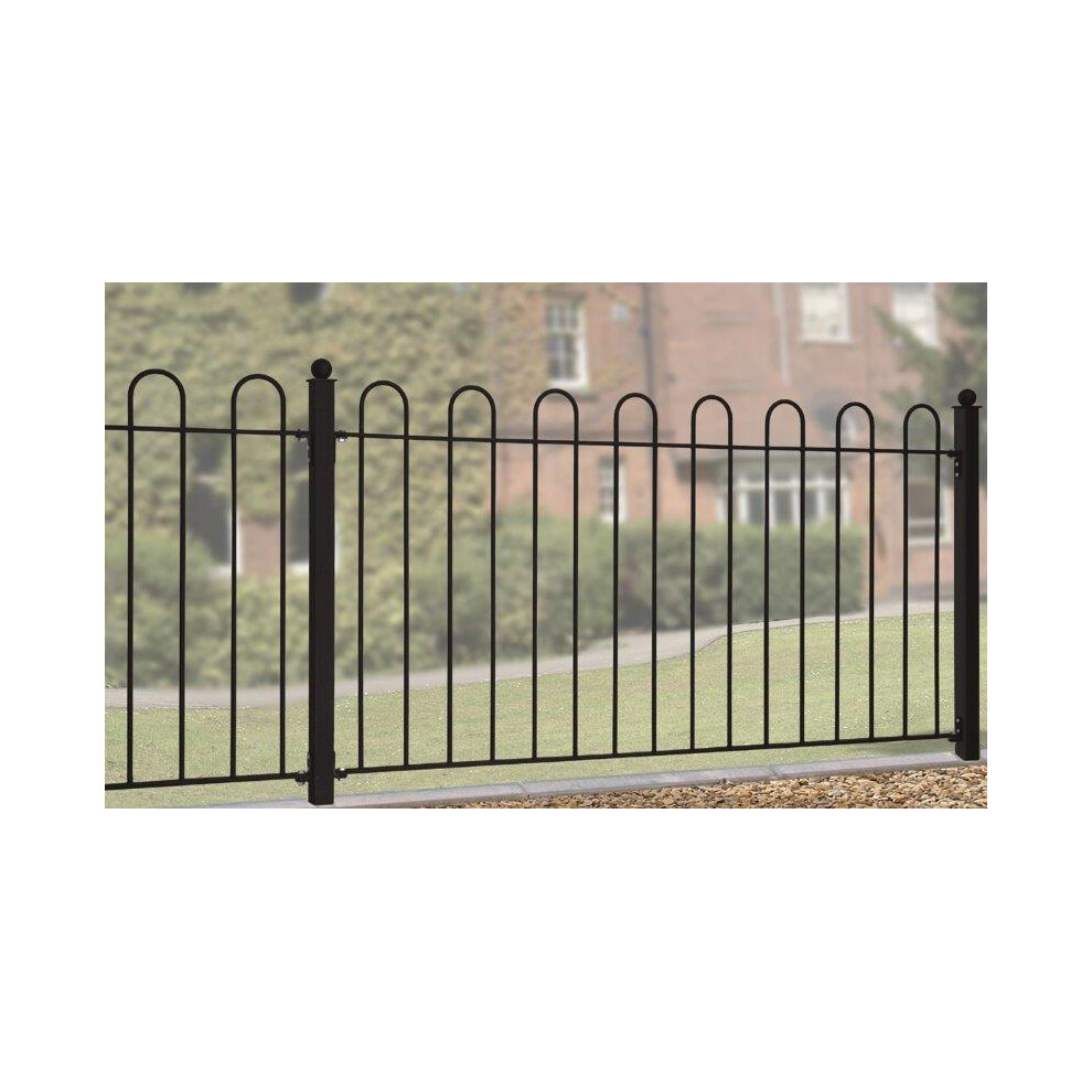 Photos - Other for Repair Court Hoop Top Fence Panel - Solid Steel - FIts Gap of 1830 mm x 950 mm High - Electro Galvanised/Black Powder Coated Burbag