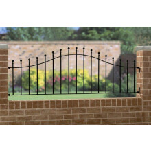 Manor Arched Railing Panel - Solid Steel - Fits Gap of 1830 mm x 625 mm High - Electro Galvanised/Black Powder Coated