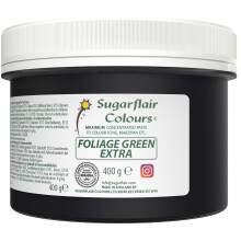 Sugarflair Foliage Green Extra Food Colouring Paste, Maximum Concentrated Food Colouring for Buttercream, Sugar Paste, Royal Icing, Cake Mixes and