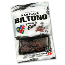 Nam Flava - Original Biltong from Namibia - 50g - dried meat, beef jerky, high protein, savoury snack
