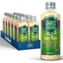 Heera Spicy Mayonnaise, 500ml, Creamy with Mild Chilli, Vegetarian, Made in UK (Case of 12)