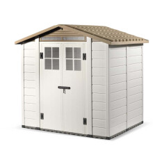 Tuscany Evo 6'6\" x 5'4\" 200 Apex Plastic Shed Double Door with Two Perspex Windows