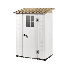 Tuscany Evo 4' x 2'6\" 100 Plastic Garden Storage Shed Single door