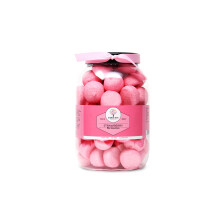 Strawberry Flavoured Pink Marshmallow Balls in a Pink Ribbon Gift Jar, 600 g By Mallow Tree, Luxury Sweet Gift Ideas, Soft & Fluffy Marshmallow Ribbon
