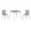 Star Table and Chairs Grey 1