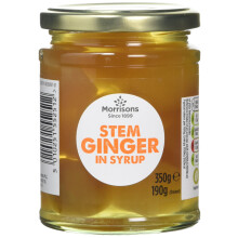 Morrisons Stem Ginger in Syrup 350 g (Pack of 6)