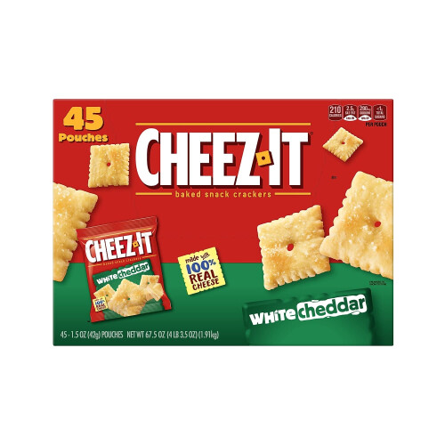 Cheez-It White Cheddar Baked Snack Crackers Single Serve (45 Count) 2