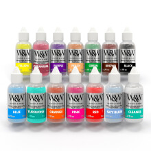 Watson & Webb Pro Airbrush Colours; 13x14ml Food Paints, Cleaner; Vegan-Friendly Formula, Stunning Edible Designs, Cakes, Cookies, Pastry, Decorative