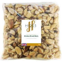 Hides Fine Foods - Broken Brazil Nuts 1kg - GMO - Free - Suitable for Vegetarians - Cooking - Salads - Snacking - Desserts - Cakes - Cookies -
