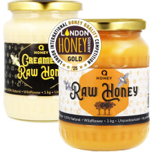 Raw Honey Set - Wildflower and Creamed Honey awarded Gold Medal at the London Honey Awards 2025 and Superior Taste Award 2025 unfiltered unheated