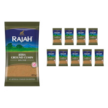 Rajah Spices Jeera Ground Cumin | Jeera | Cumin Powder | Jiru | JIRA | (400g (Pack of 10))