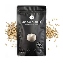Pepper Field Kampot Pepper white 100g - Peppercorns white - 100% Genuine White Pepper from Kampot, Cambodia PGI - White pepper whole - Pepper for