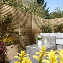 6ft x 5ft Cheshire Contemporary Screen (Pack of 3) - L150 x W4 x H180 cm