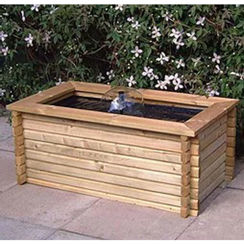 60 Gallon Rectangular Pond with Pump - L122 x W68.5 x H50.8 cm - Minimal Assembly Required