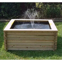 120 Gallon Square Pond without Pump - L122 x W122 x H50.8 cm - Minimal Assembly Required