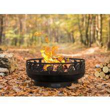 Toronto Decorative Fire Bowl - Steel - L80 x W80 x H33 cm - Black