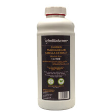 1 Litre Classic Madagascan Vanilla Extract Double Strength with Seeds - Natural, Kosher, Halal Certified, Vegan, Alcohol-Free - Baking Ingredients |